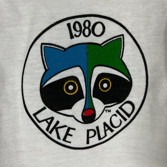 Vintage Thomas Fleecykins Kids Size 2 Months 1980 Lake Placid Kids Sweatshirt - Picture 2 of 4